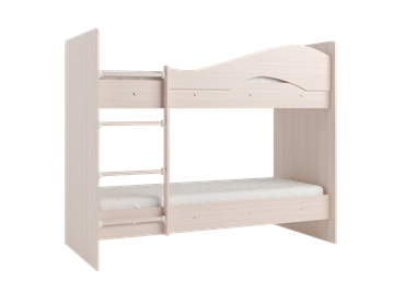 Кровать 2-ярусная Мая на щитах со шкафом и ящиками, цвет Млечный дуб в Армавире - предосмотр 2
