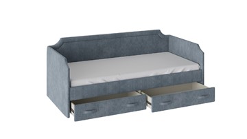 Кровать подростковая Кантри Тип 1, ТД-308.12.02 (Замша синяя) в Краснодаре - предосмотр 1