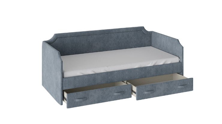 Кровать подростковая Кантри Тип 1, ТД-308.12.02 (Замша синяя) в Краснодаре - изображение 1