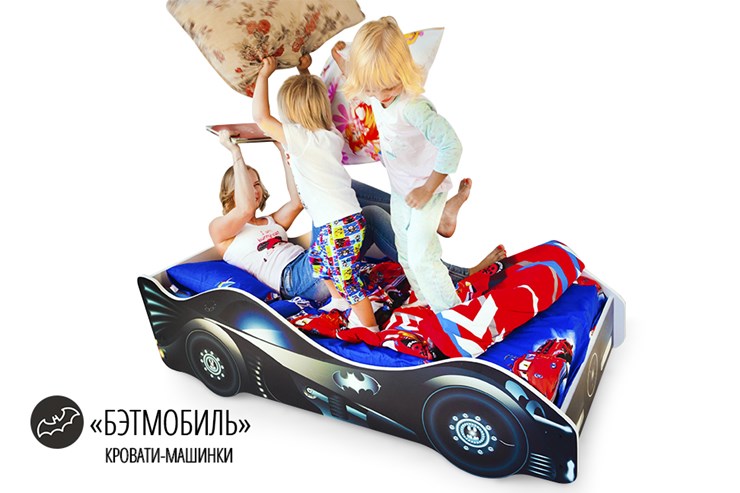 Кровать-машина детская Бэтмобиль в Краснодаре - изображение 1