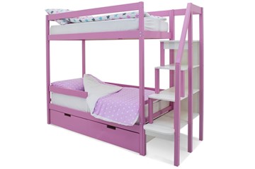 Детская 2-х ярусная кровать Svogen розовый в Краснодаре