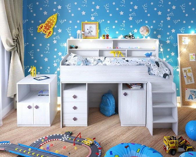 Кровать-чердак детская Малыш-5, цвет Винтерберг в Сочи - изображение 8