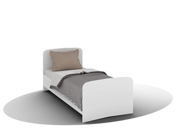 Односпальная детская кровать ВЕГА Кровать Кр-08 900 с плоским основанием (Белый древесный) в Краснодаре