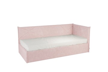 Детская кровать 0.9 Бест (Тахта), нежно-розовый (велюр) в Краснодаре