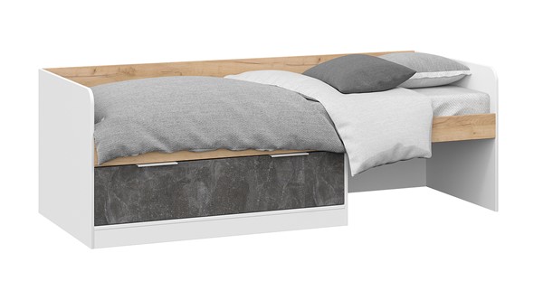 Кроватка Чарли тип 1 (Белый/Дуб Крафт золотой/Ателье темный) в Армавире - изображение