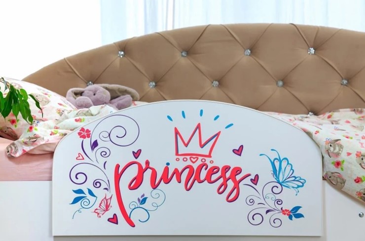 Односпальная детская кровать Эльза с бортиком, Бирюза (щиты) в Краснодаре - изображение 3