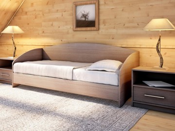 Подростковая кровать Этюд Софа, 90х200, ясень шимо темный в Сочи