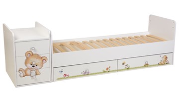 Детская кровать Фея 1100 Медвежонок Белый в Сочи - предосмотр 2