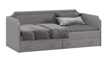Кровать подростковая Кантри Тип 1, ТД-308.12.02 (Велюр Светло-серый) в Краснодаре