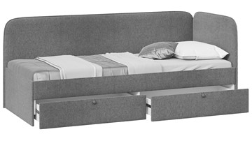 Кровать подростковая Молли тип 1 (90), Микровелюр Scandi Graphite 22 в Новороссийске - предосмотр 1