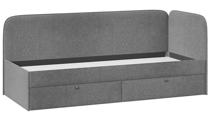 Кровать подростковая Молли тип 1 (90), Микровелюр Scandi Graphite 22 в Краснодаре - изображение 2