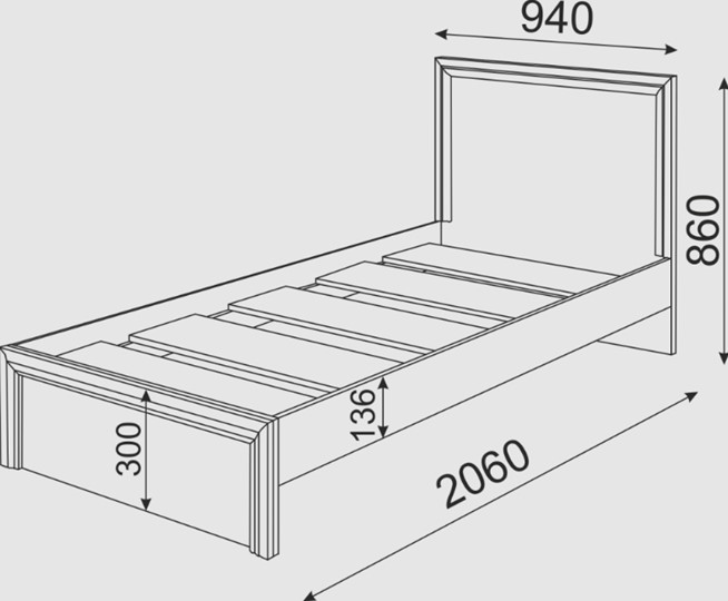 Кровать подростковая Остин М21 в Сочи - изображение 4
