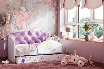 Детская кровать с бортиками Звездочка с бортиком, Фиолетовый в Армавире