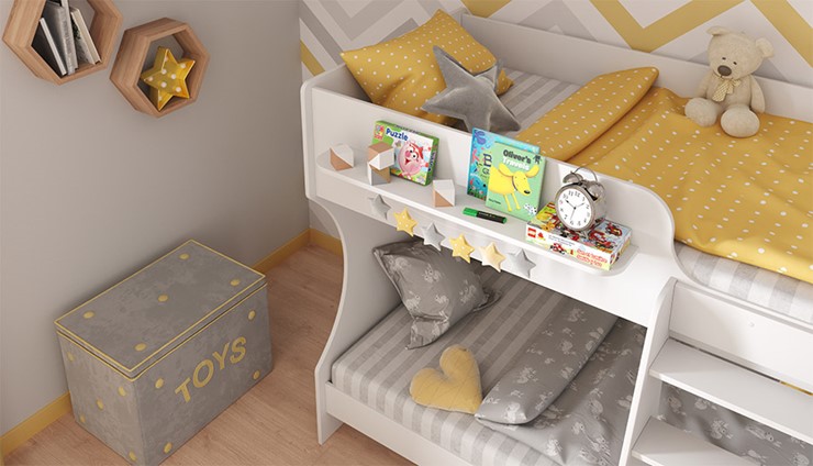 Детская кровать POLINI Kids Dream 1500 Белый в Краснодаре - изображение 3