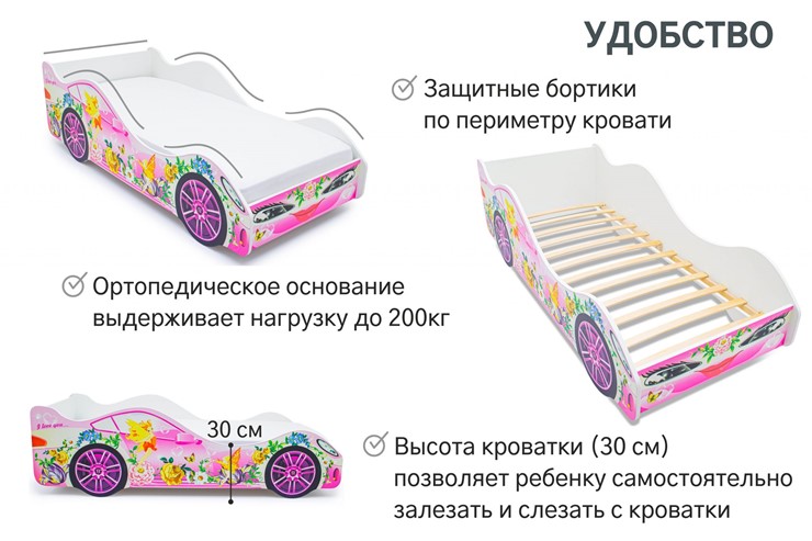 Детская кровать-машина Фея в Краснодаре - изображение 4