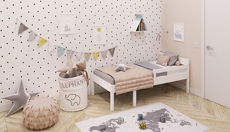 Кровать в детскую POLINI Kids Simple 935 Белый в Новороссийске - изображение 6