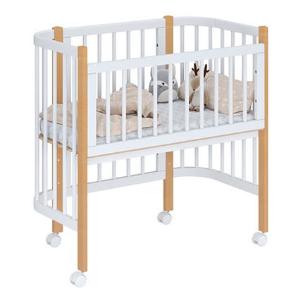 Приставная кровать POLINI Kids Simple 105 Белый / Бук в Сочи - изображение