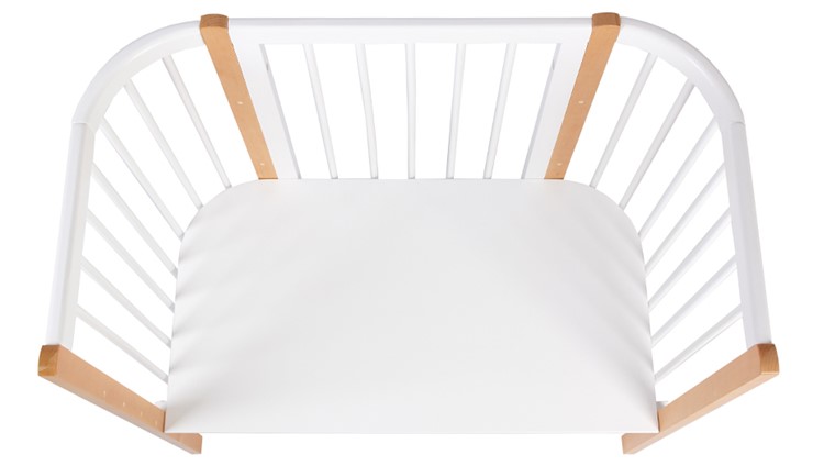 Кроватка детская приставная POLINI Kids Simple 120 Белый / Бук в Краснодаре - изображение 4