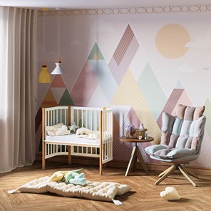 Кроватка детская приставная POLINI Kids Simple 120 Белый / Бук в Краснодаре - предосмотр 9