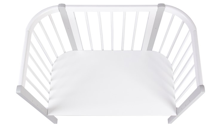 Кроватка приставная POLINI Kids Simple 120 Белый / Серый в Сочи - изображение 3