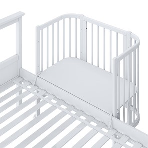 Кроватка детская приставная POLINI Kids Simple 120 Белый в Сочи - предосмотр 5