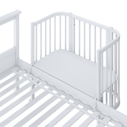 Кроватка детская приставная POLINI Kids Simple 120 Белый в Краснодаре - изображение 5