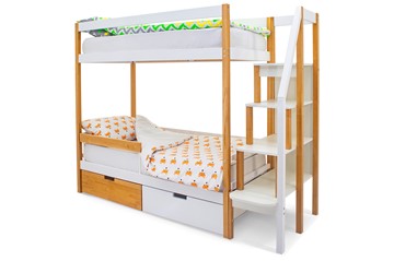 Двухэтажная детская кровать Svogen дерево-белый в Краснодаре
