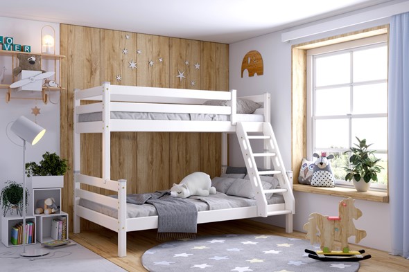 Детская двухъярусная кровать Адель, Белый в Сочи - изображение