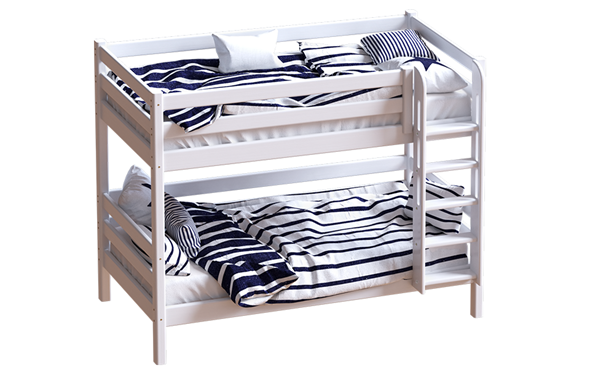 Двухъярусная кровать Авалон, восковая эмаль с прямой лестницей в Армавире - изображение