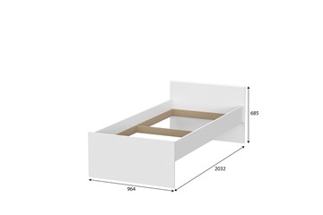 Выкатная детская кровать Токио, белый текстурный (одинарная (0,9х2,0) + выкатная) в Армавире - предосмотр 3