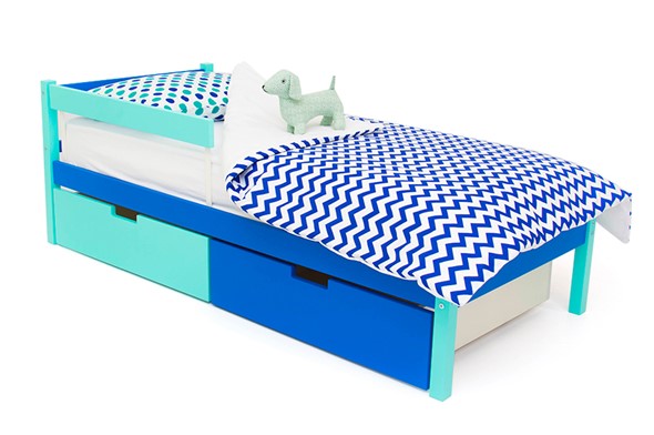 Кроватка Skogen classic мятно-синия в Краснодаре - изображение