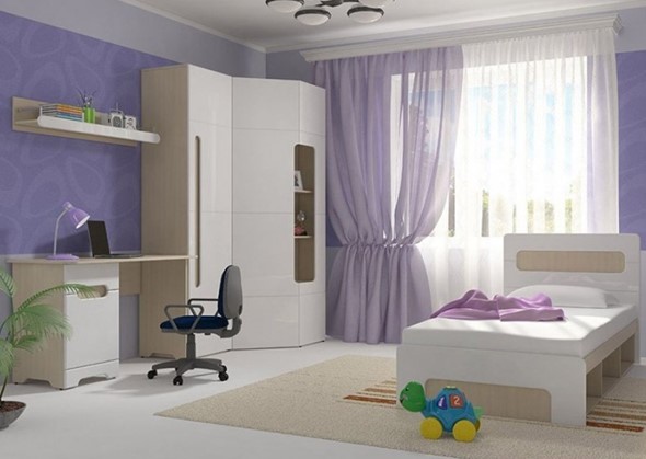 Гарнитур детской мебели Палермо-Юниор, вариант 2 без вставок в Краснодаре - изображение