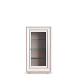 Шкаф низкий  (1 стеклодверь) Прато 776, Ясень светлый \ жемчуг в Армавире