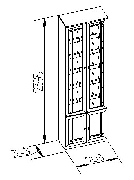 Шкаф для книг Sherlock 32, Дуб Сонома в Армавире - изображение 3