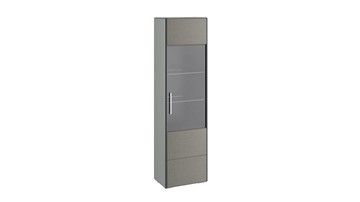 Однодверный шкаф Наоми для посуды, цвет Фон серый, Джут ТД-208.07.25 в Сочи