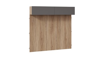 Шкаф навесной с декоративными панелями Порто (366) СМ-393.21.023-24 (Яблоня Беллуно/Графит софт) в Краснодаре