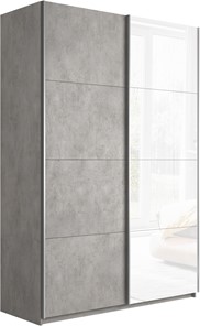 Шкаф Прайм (ДСП/Белое стекло) 1200x570x2300, бетон в Краснодаре