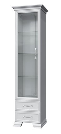 Шкаф-витрина Грация ШР-1, белый, 1 стекло, 420 в Краснодаре - изображение