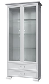 Шкаф-витрина Грация ШР-2, белый, 2 стекла в Краснодаре
