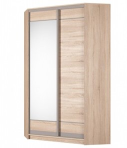 Угловой шкаф Аларти (YA-230х1250(602) (2) Вар. 4; двери D1+D2), с зеркалом в Краснодаре - предосмотр