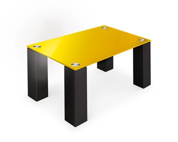 Журнальный столик Колизей-8, черный/желтое стекло в Сочи