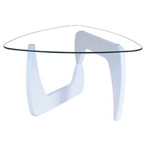 Стеклянный столик Берген-3, белый в Сочи