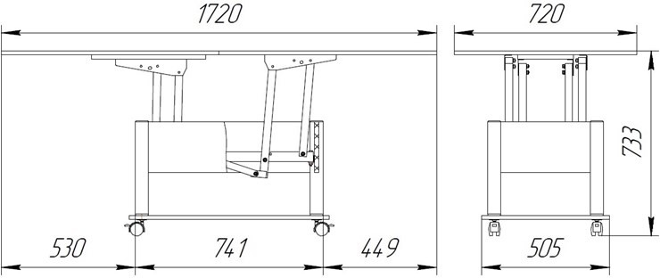 Складной стол-трансформер Дебют-3, венге темный/черный в Армавире - изображение 2