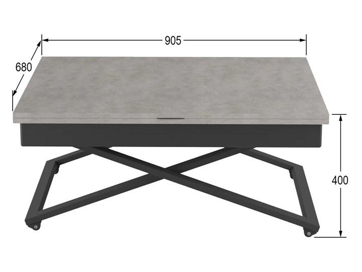 Складной стол-трансформер Генри, бетон чикаго/чёрный в Краснодаре - изображение 10