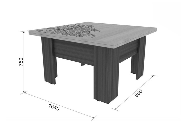 Складной стол-трансформер Секрет Венге-Дуб млечный в Армавире - изображение 3