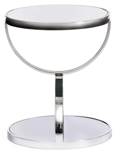 Столик GROTTO (mod. 9157) металл/дымчатое стекло, 42х42х50, хром в Краснодаре - изображение 1