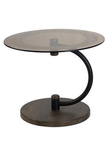 Стеклянный столик Дуэт 13Н (черный-дуб маррон-тонированное) в Сочи
