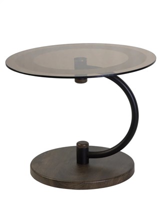 Стеклянный столик Дуэт 13Н (черный-дуб маррон-тонированное) в Сочи - изображение