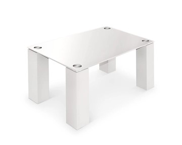 Журнальный стол Колизей-8, белый/белое стекло в Сочи
