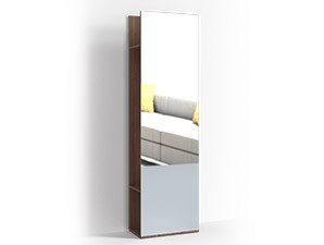 Стеллаж с зеркалом цвет 2, Крокус, ПР-ШС-1-1 Ясень шимо темный в Армавире - изображение
